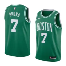 NBA Boston Celtics Green with White Name #7 BROWN Jersey High Quality Name and Number Print