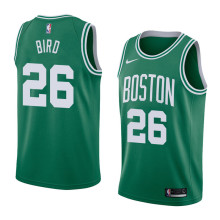 NBA Boston Celtics Green with White Name #26 BIRD Jersey High Quality Name and Number Print