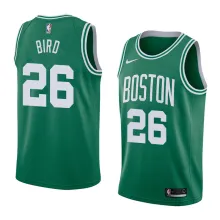 NBA Boston Celtics Green with White Name #26 BIRD Jersey High Quality Name and Number Print