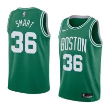 NBA Boston Celtics Green with White Name #36 SMART Jersey High Quality Name and Number Print