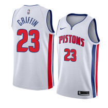 NBA Detroit Pistons White #23 GRIFFIN Jersey High Quality Name and Number Print