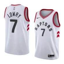NBA Toronto Raptors #7 LOWRY White Jersey High Quality Name and Number Print