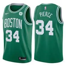 NBA Boston Celtics Green with White Name #34 PIERECE Jersey High Quality Name and Number Print