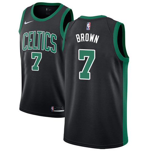 NBA Boston Celtics Black #7 BROWN Jersey High Quality Name and Number Print