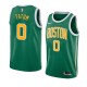 NBA Boston Celtics Green with Yellow Name #0 TATUM Jersey High Quality Name and Number Print
