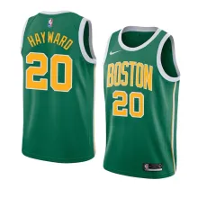 NBA Boston Celtics Green with Yellow Name #20 HAYWARD Jersey High Quality Name and Number Print