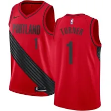 NBA Portland Trail Blazers Red #1 TURNER Jersey High Quality Name and Number Print