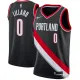 NBA Portland Trail Blazers Black #0 LILLARD Jersey High Quality Name and Number Print