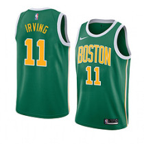 NBA Boston Celtics Green with Yellow Name #11 IRVING Jersey High Quality Name and Number Print