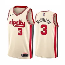 NBA Portland Trail Blazers Beige #3 McCOLLUM Jersey High Quality Name and Number Print