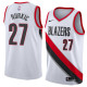 NBA Portland Trail Blazers White #27 NURKIC Jersey High Quality Name and Number Print