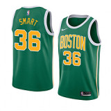 NBA Boston Celtics Green with Yellow Name #36 SMART Jersey High Quality Name and Number Print