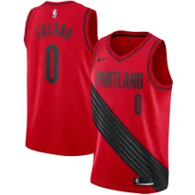 NBA Portland Trail Blazers Red #0 LILLARD Jersey High Quality Name and Number Print