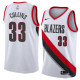 NBA Portland Trail Blazers White 33 COLLINS Jersey High Quality Name and Number Print