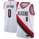 NBA Portland Trail Blazers White # 0 LILLARD Jersey High Quality Name and Number Print