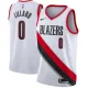 NBA Portland Trail Blazers White # 0 LILLARD Jersey High Quality Name and Number Print
