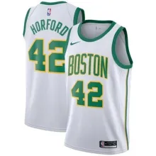 NBA Boston Celtics White with Gold Green Name #42 HORFORD Jersey High Quality Name and Number Print