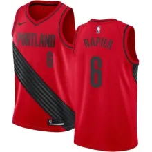 NBA Portland Trail Blazers Red #6 NAPIER Jersey High Quality Name and Number Print