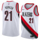NBA Portland Trail Blazers White #21 VONLEH Jersey High Quality Name and Number Print