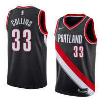 NBA Portland Trail Blazers Black #33 COLLINS Jersey High Quality Name and Number Print