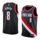 NBA Portland Trail Blazers Black #8 AMINU Jersey High Quality Name and Number Print
