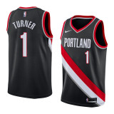 NBA Portland Trail Blazers Black #1 TURNER Jersey High Quality Name and Number Print