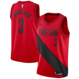 NBA Portland Trail Blazers Red #3 McCOLLUM Jersey High Quality Name and Number Print