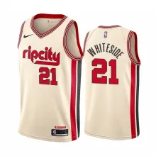 NBA Portland Trail Blazers Beige #21 WHITESIDE Jersey High Quality Name and Number Print
