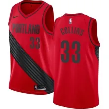 NBA Portland Trail Blazers Red #33 COLLINS Jersey High Quality Name and Number Print