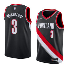 NBA Portland Trail Blazers Black #3 McCOLLUM Jersey High Quality Name and Number Print