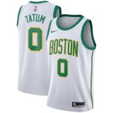 NBA Boston Celtics White with Gold Green Name #0 TATUM Jersey High Quality Name and Number Print