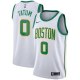 NBA Boston Celtics White with Gold Green Name #0 TATUM Jersey High Quality Name and Number Print