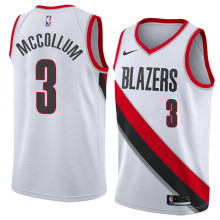 NBA Portland Trail Blazers White # 3 MCCOLLUM Jersey High Quality Name and Number Print