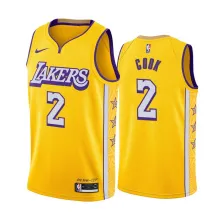 NBA Los Angeles Lakers 19-20 New Yellow #2 COOK Jersey High Quality Name and Number Print