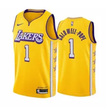 NBA Los Angeles Lakers 19-20 New Yellow #1 CALD WELL-POPE Jersey High Quality Name and Number Print