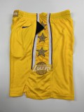 NBA Men Los Angeles Lakers 19-20 New Yellow Pant Short High Quality