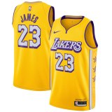 NBA Los Angeles Lakers 19-20 New Yellow #23 JAMES Jersey High Quality Name and Number Print