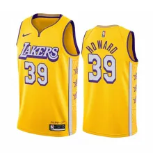 NBA Los Angeles Lakers 19-20 New Yellow #39 HOWARD Jersey High Quality Name and Number Print
