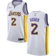 NBA Men Los Angeles Lakers #2 FISHER White V-neck Jersey High Quality Name and Number Print
