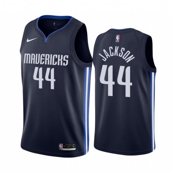 NBA Men Dallas Mavericks Dark Blue #44 JACKSON Jersey High Quality Name and Number Print