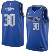 NBA Men Dallas Mavericks Blue #30 CURRY Jersey High Quality Name and Number Print