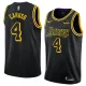 NBA Men Los Angeles Lakers Black #4 CARUSO Round Neck Jersey High Quality Name and Number Print