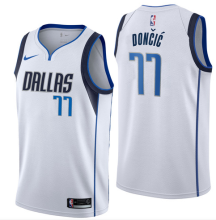 NBA Men Dallas Mavericks White #77 DONCIC Jersey High Quality Name and Number Print