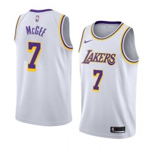 NBA Men Los Angeles Lakers #7 McGEE Retro White Round Neck Jersey High Quality Name and Number Print