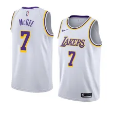 NBA Men Los Angeles Lakers #7 McGEE Retro White Round Neck Jersey High Quality Name and Number Print