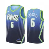 NBA Men Dallas Mavericks Gradient Blue #6 PORZINGIS Jersey High Quality Name and Number Print