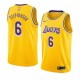 NBA Men Los Angeles Lakers Retro Yellow Round Neck #6 STEPHENSON Jersey High Quality Name and Number Print