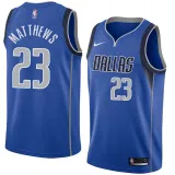 NBA Men Dallas Mavericks Blue #23 MATTHEWS Jersey High Quality Name and Number Print