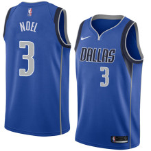 NBA Men Dallas Mavericks Blue #3 NOEL Jersey High Quality Name and Number Print