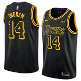 NBA Men Los Angeles Lakers Black #14 INGRAM Round Neck Jersey High Quality Name and Number Print